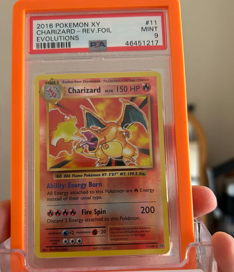 PSA9 2016 Pokemon Xy Charizard Rev. Foil Trading Card