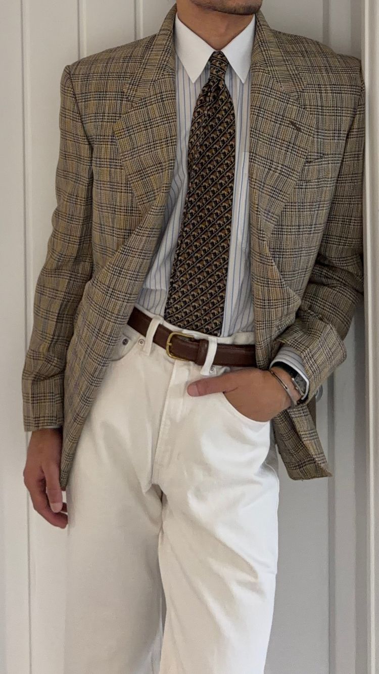 Giorgio Armani Mainline 1980s Linen Cotton 2B Textured Sport Jacket Blazer - Size M image 9