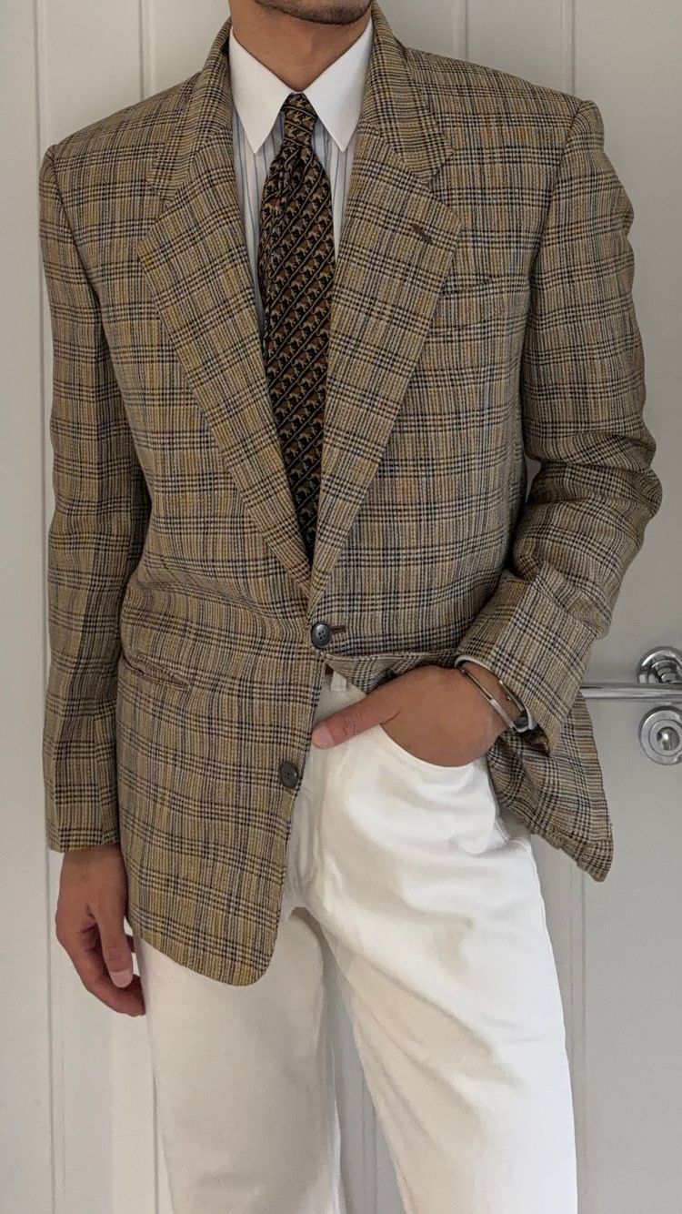 Giorgio Armani Mainline 1980s Linen Cotton 2B Textured Sport Jacket Blazer - Size M image 14