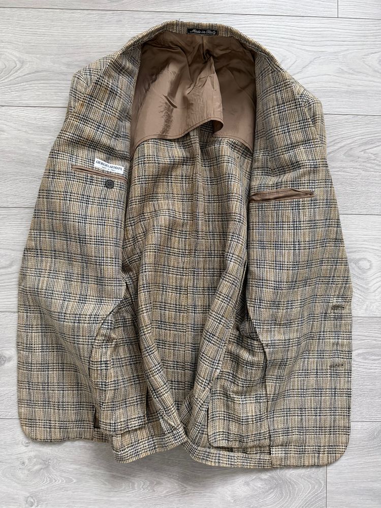 Giorgio Armani Mainline 1980s Linen Cotton 2B Textured Sport Jacket Blazer - Size M image 2