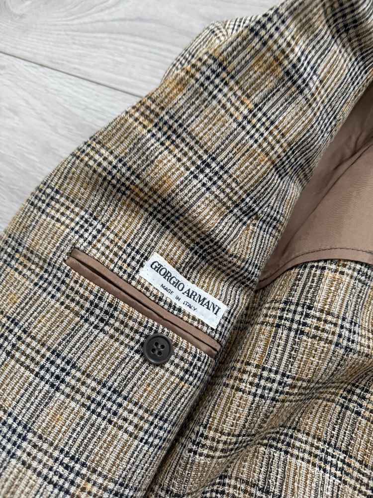 Giorgio Armani Mainline 1980s Linen Cotton 2B Textured Sport Jacket Blazer - Size M image 16