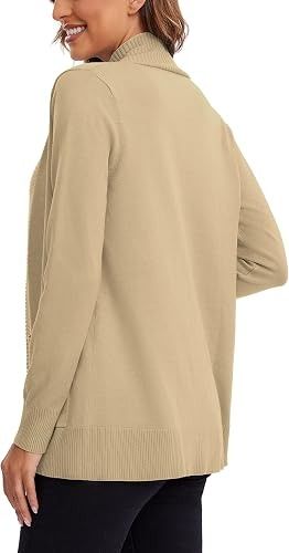 Beige Open-Front Cardigan image 5