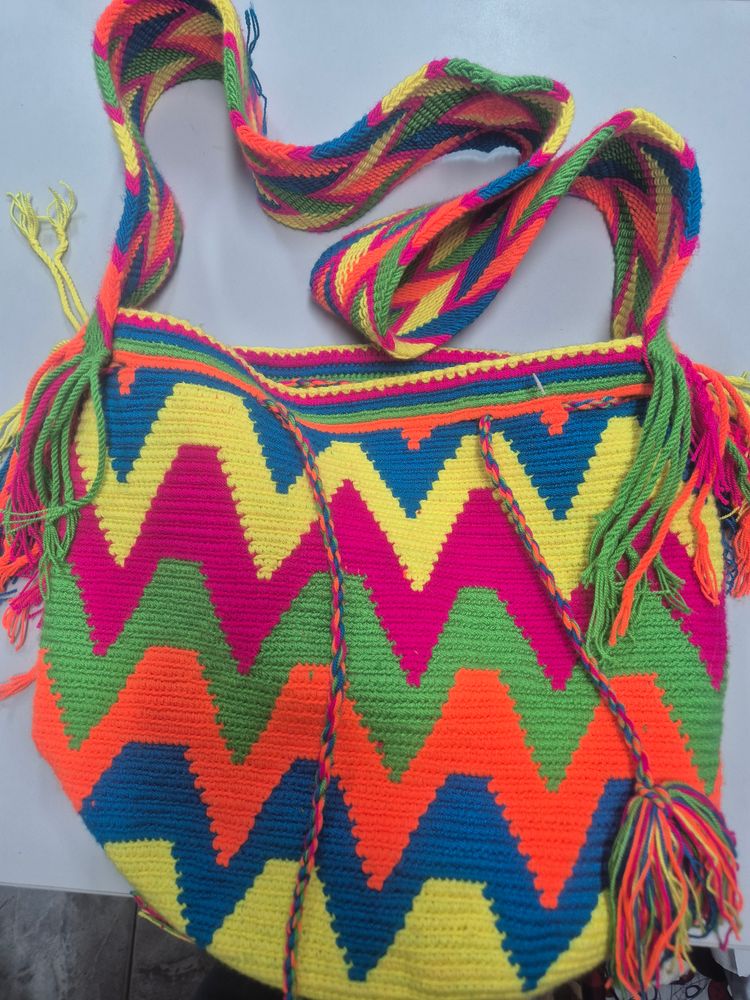 La Flor De Cali Colorful Woven Bag