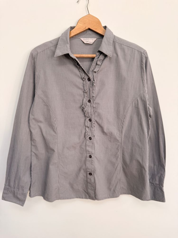 Double Two Woman Checkered Button-Up Shirt