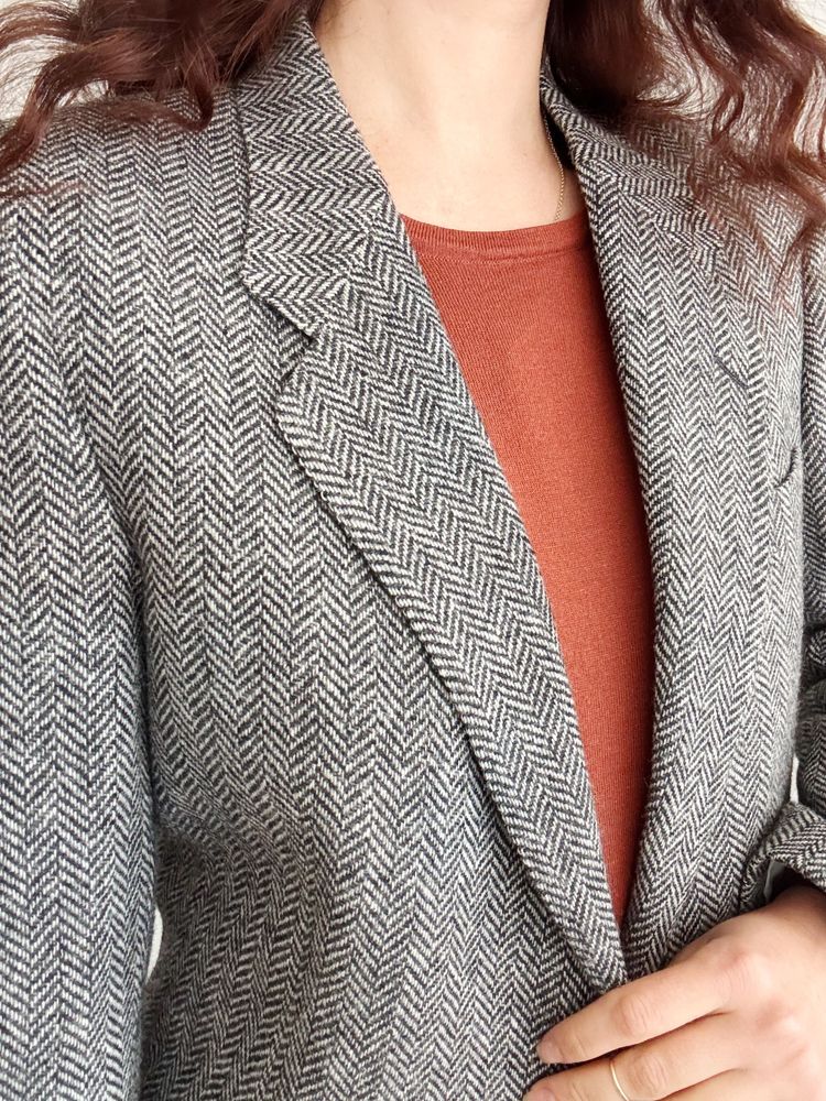 Blazer unisex spigato grigio 48 3