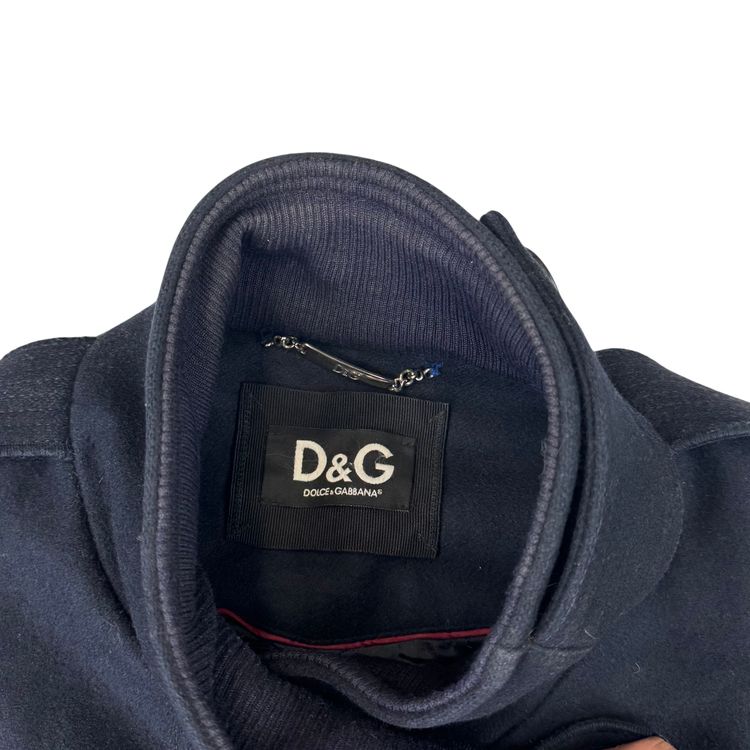 Dolce & Gabbana Double-Breasted Wool Peacoat Navy Rare obraz 3