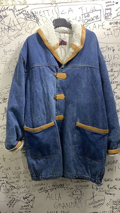 Denim Jacket With Shearling Lining