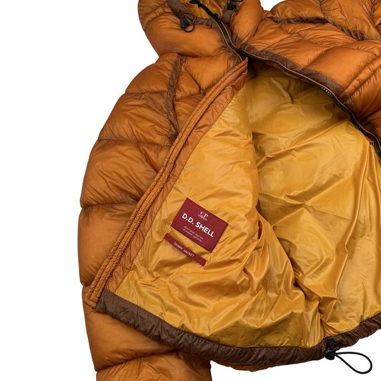 CP Company Orange Down Filled DD Shell Lens Viewer Puffer Jacket - Large image 6