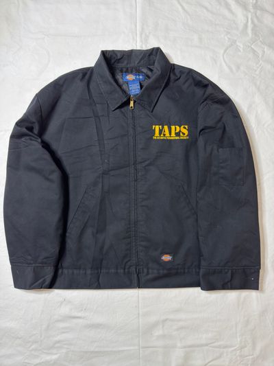 Dickies Black Zip-Up Jacket With Taps Logo