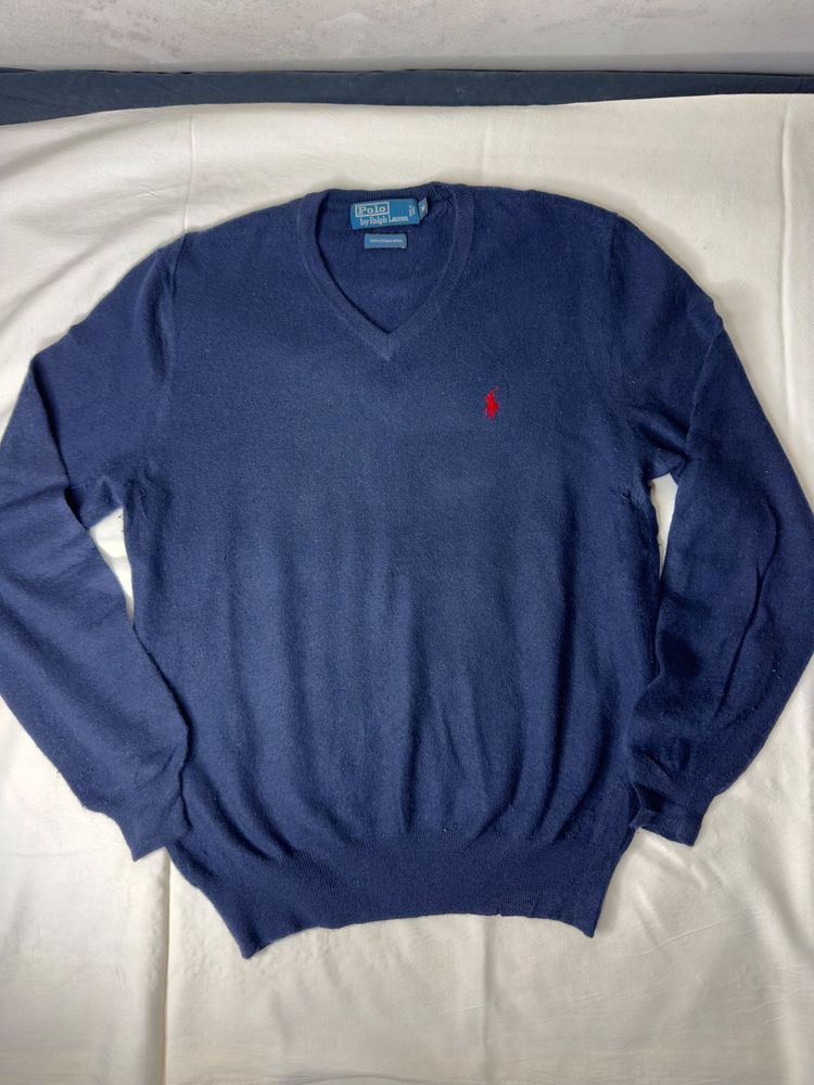Polo Ralph Lauren Navy Blue V-Neck Sweater image 2