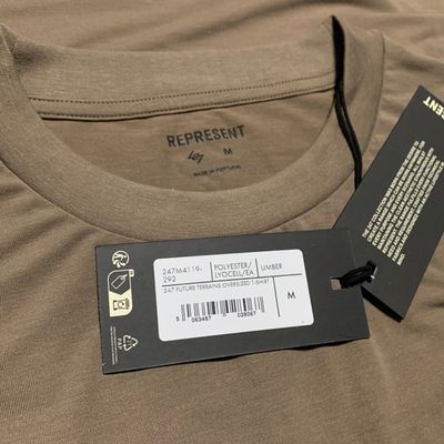 Represent Medium 247 Future Terrains Umber Oversized Tee 4