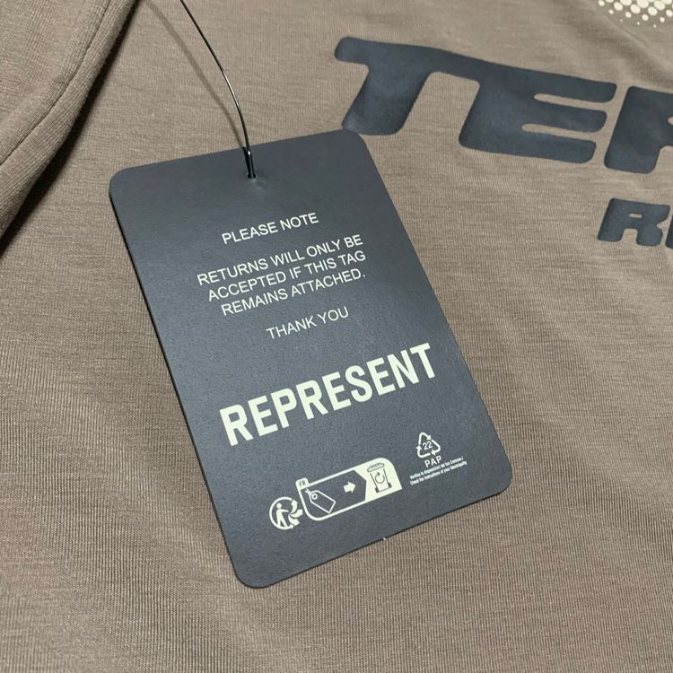 Represent Medium 247 Future Terrains Umber Oversized Tee 3
