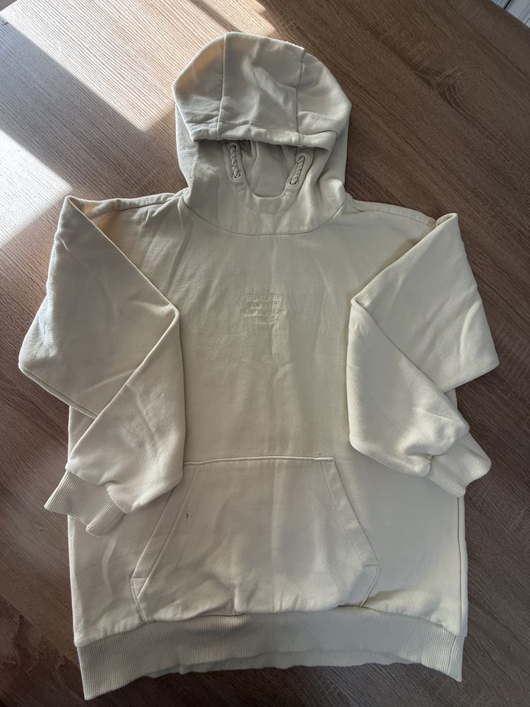 Cream Cream Hoodie With Front Pocket And Hood product image
