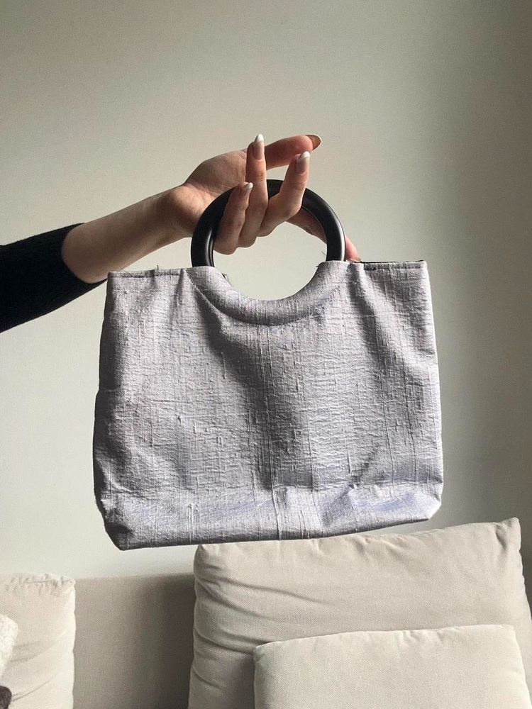 Patchwork Mini Bag with Circular Handles imagen 5