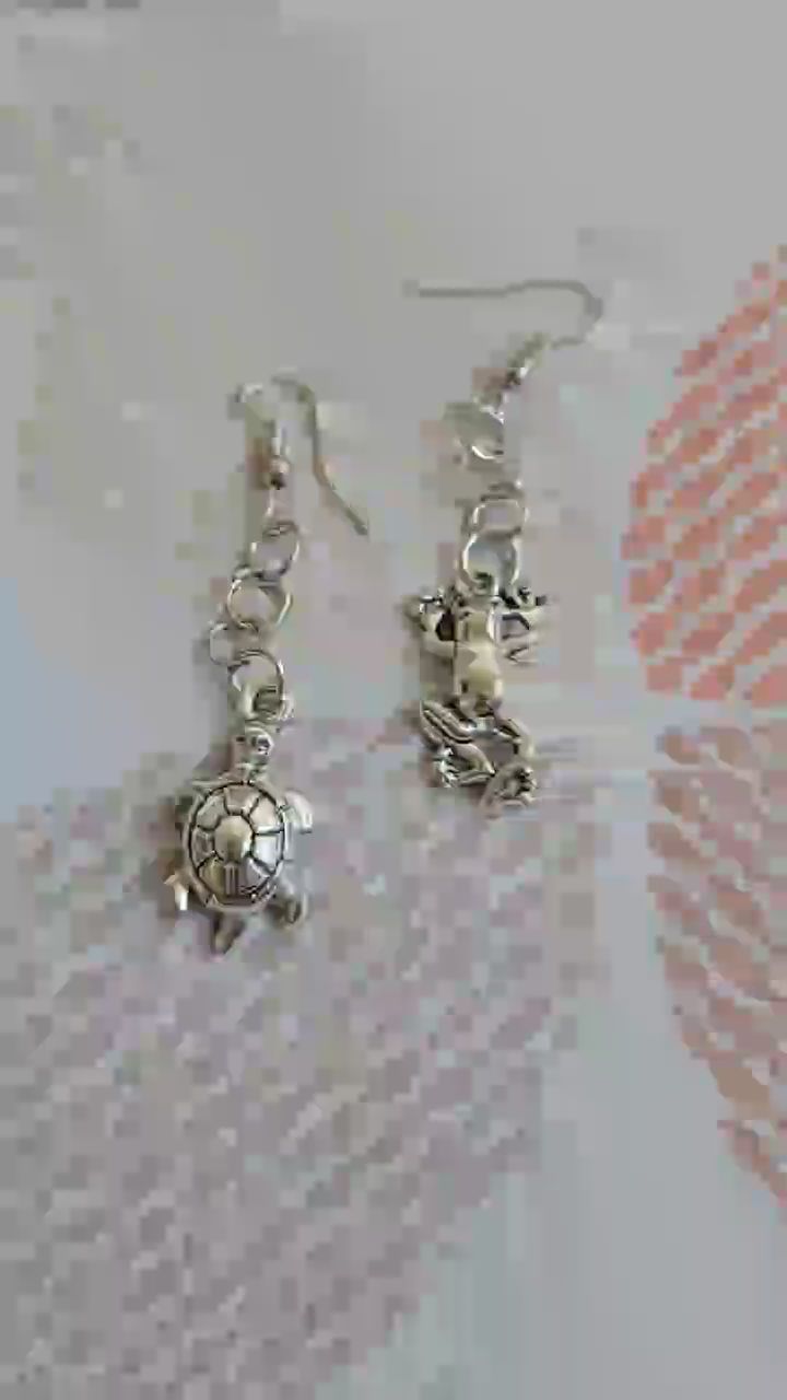 Frog And Turtle Earings image 1