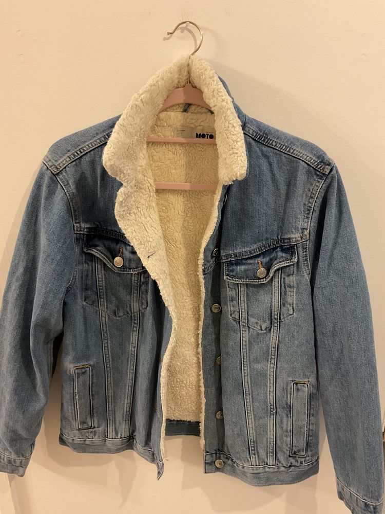 Topshop denim moto Jean jacket 