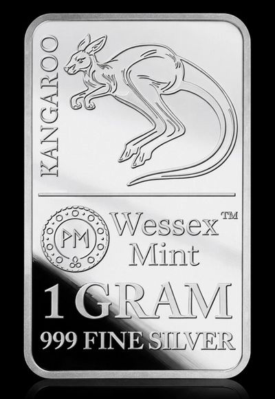 Silver Bar 1gram 999.9 fine silver £5