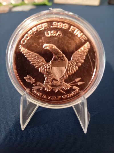 1 oz Copper Coin snake design