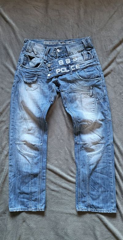 Boss Police Blue Distressed Jeans