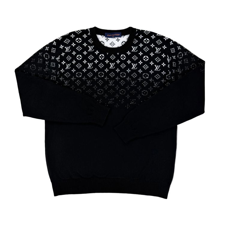 Louis Vuitton Men’s Black Gradient Crewneck Jumper - XL image 1