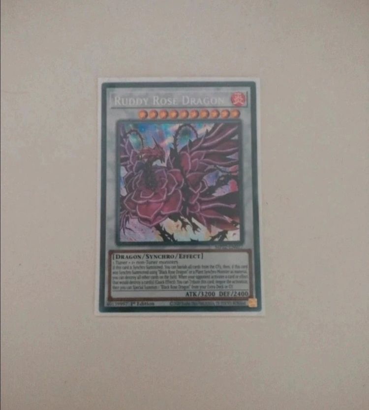 Ruddy Rose Dragon Card