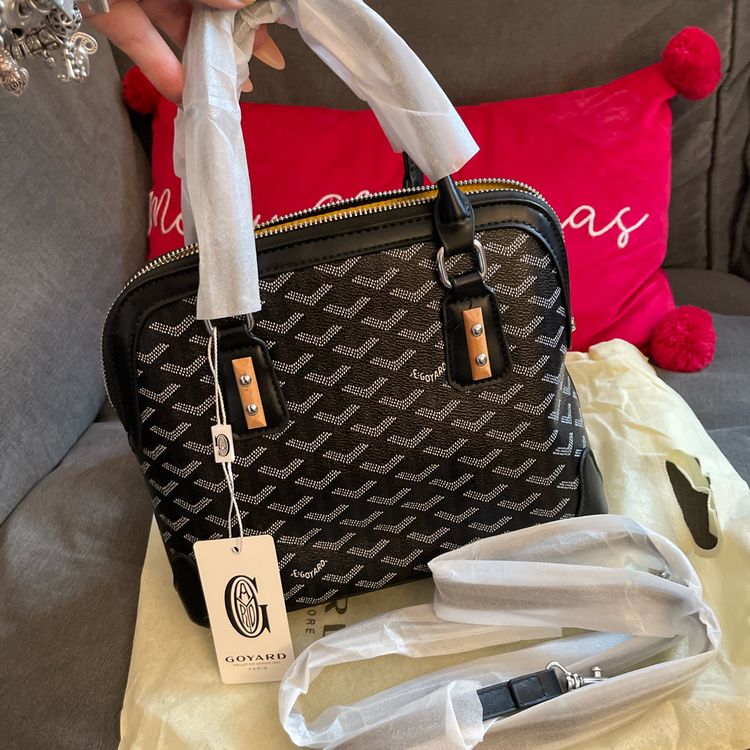 Black Patterned Handbag