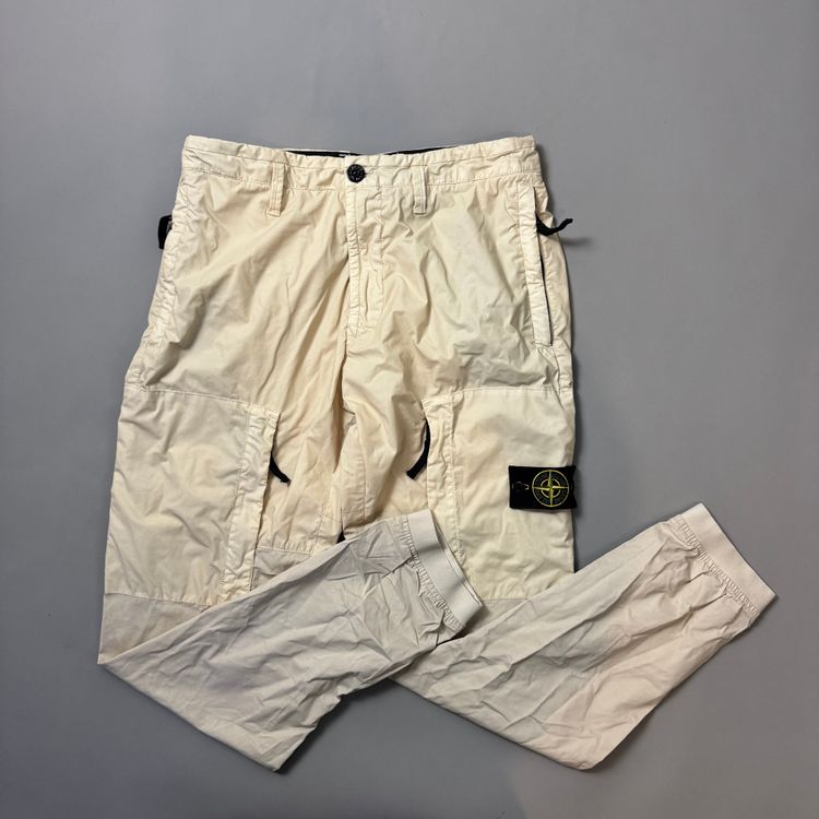 Stone Island Beige CO Cargo Trousers - W32