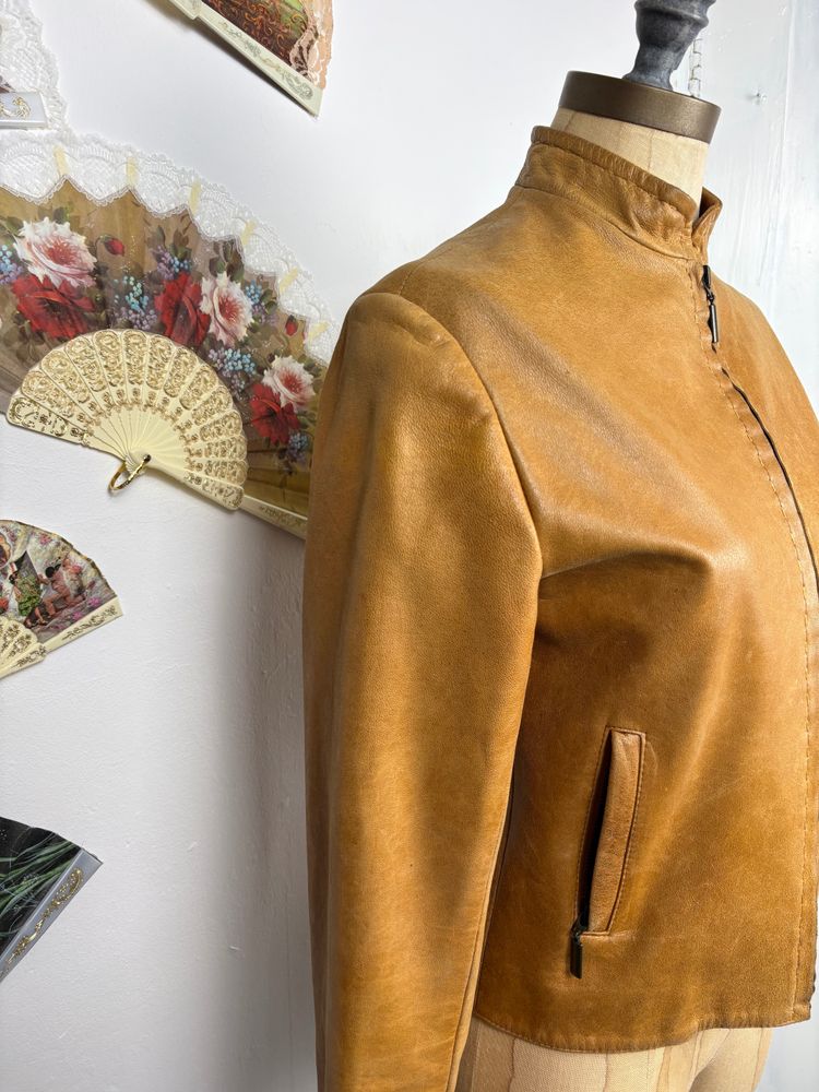 Vintage 90s/00s Handmade leather jacket image 4