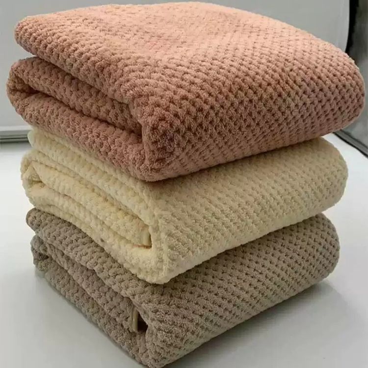 Stack Of Three Textured Blankets image 2