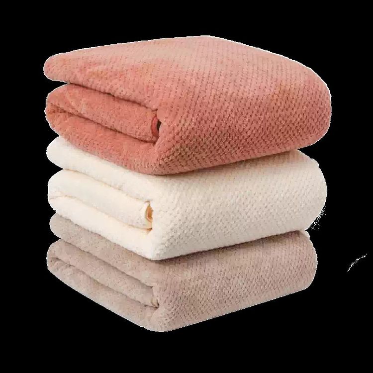 Stack Of Three Textured Blankets image 1
