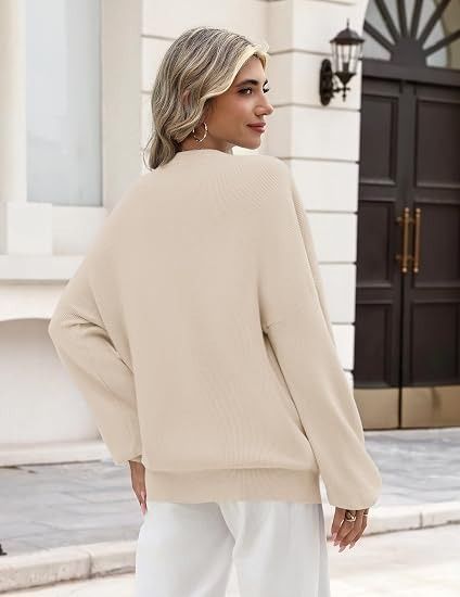 Beige Oversized Sweater image 4