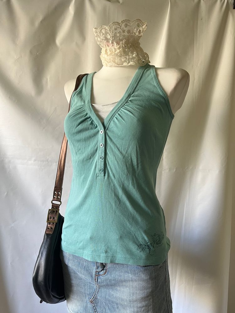 Espirit Top bluzka y2k 2000s Esprit Sleeveless Green Top product image