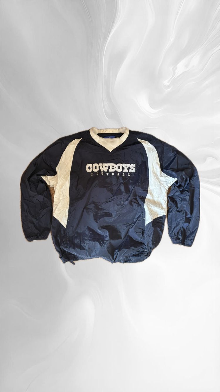 Black And White Cowboys Football Pullover Jacket
