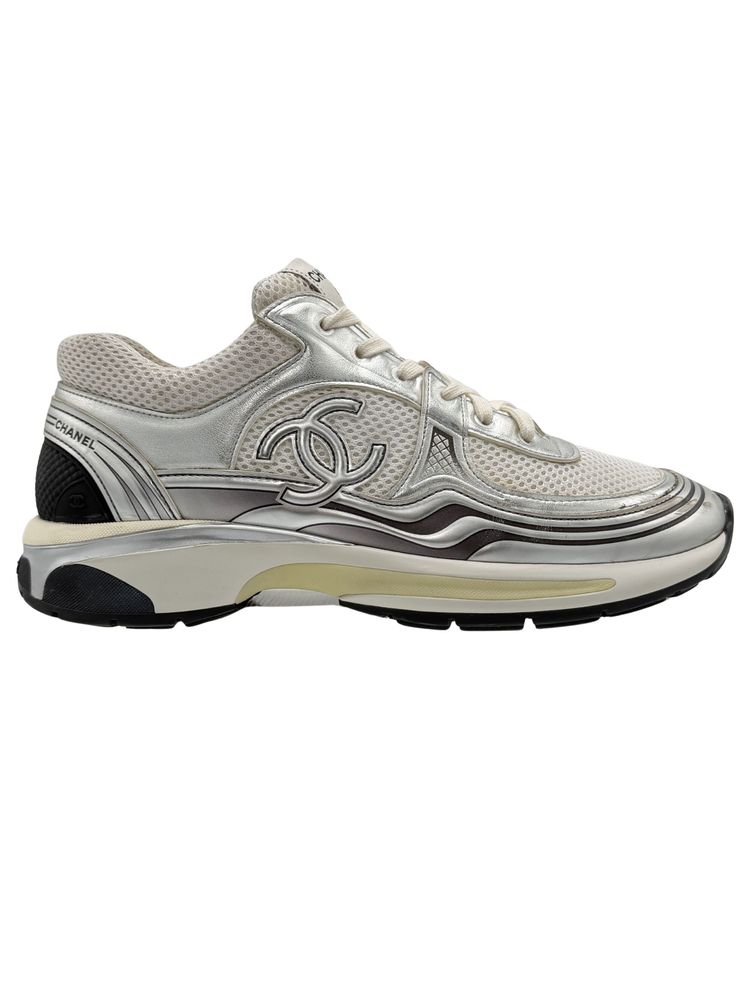 Chanel CC Runner Trainers - Silver (163015586)