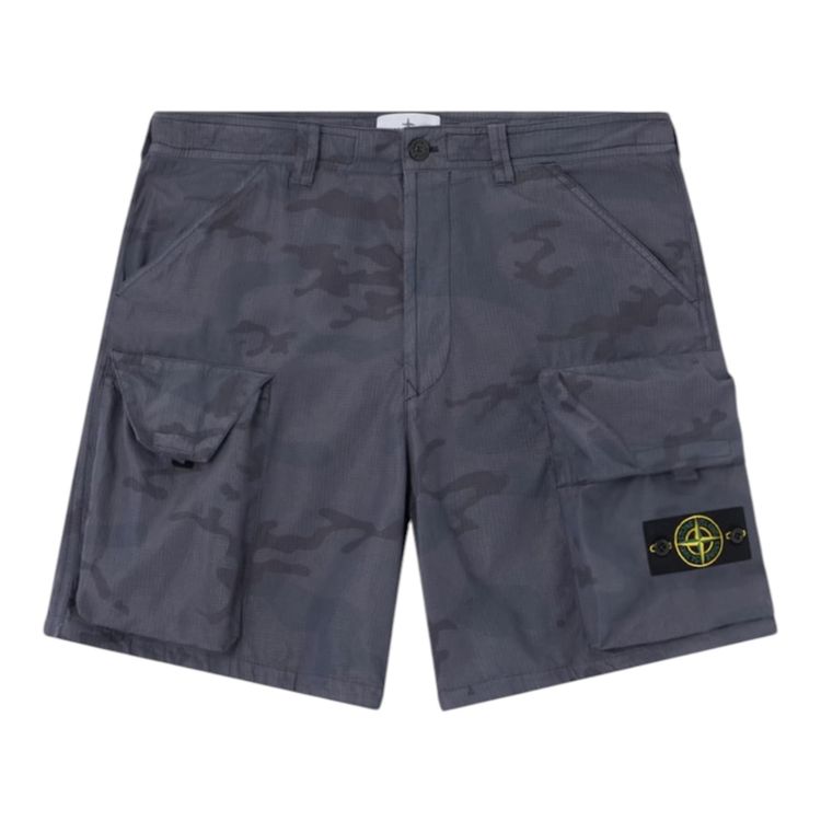 Stone Island Faded Camo Ripstop TC Cargo Shorts 