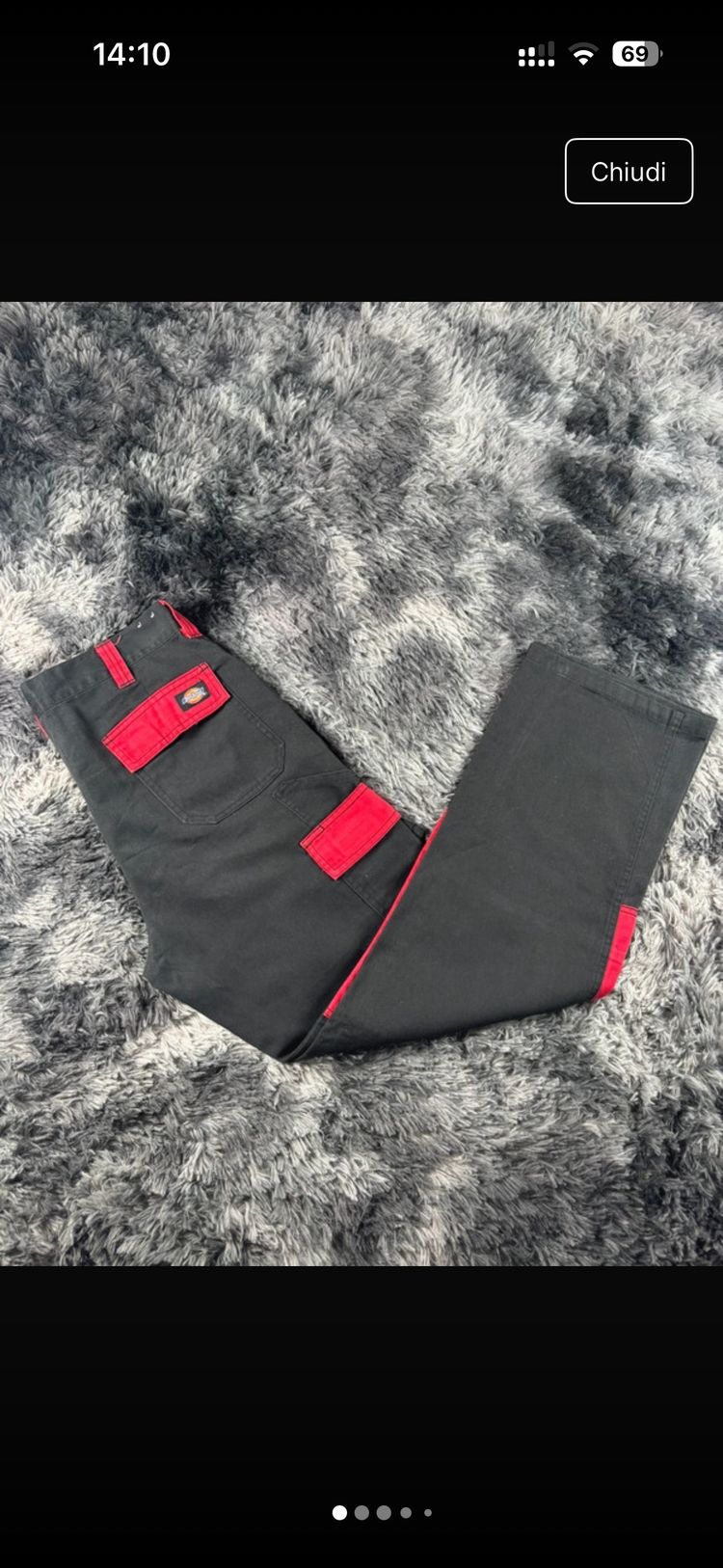 Dickies black Pants With Red Accents