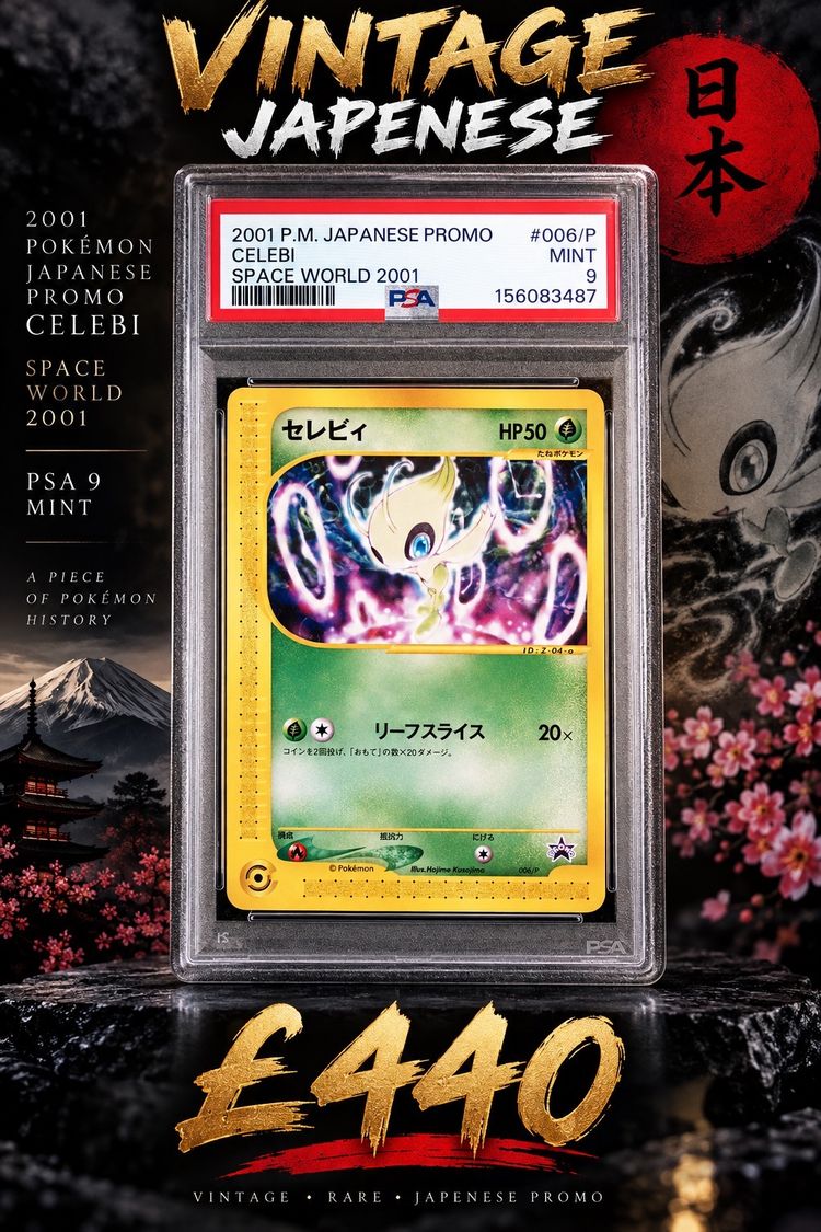 PSA 9 2001 P.M. Japanese Promo Celebi Card image 1