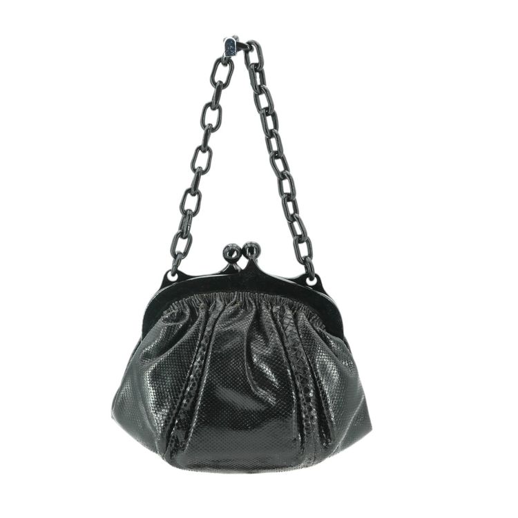 Fendi Vintage Leather Handbag Evening Bag