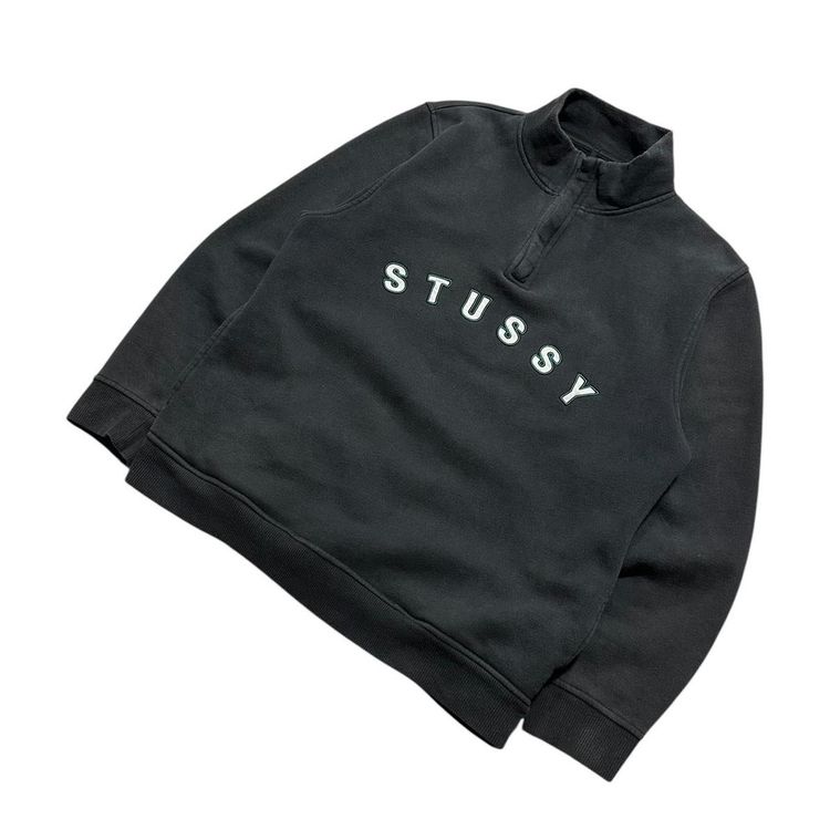 Stussy Spellout Quarter Zip Pullover image 2
