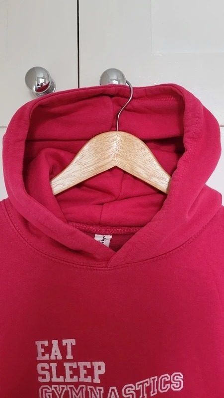 Red Hoodie With Text Print image 2