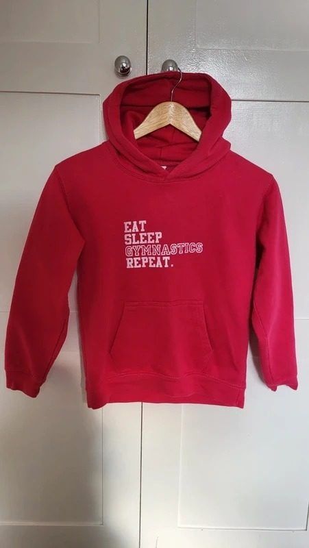 Red Hoodie With Text Print image 1
