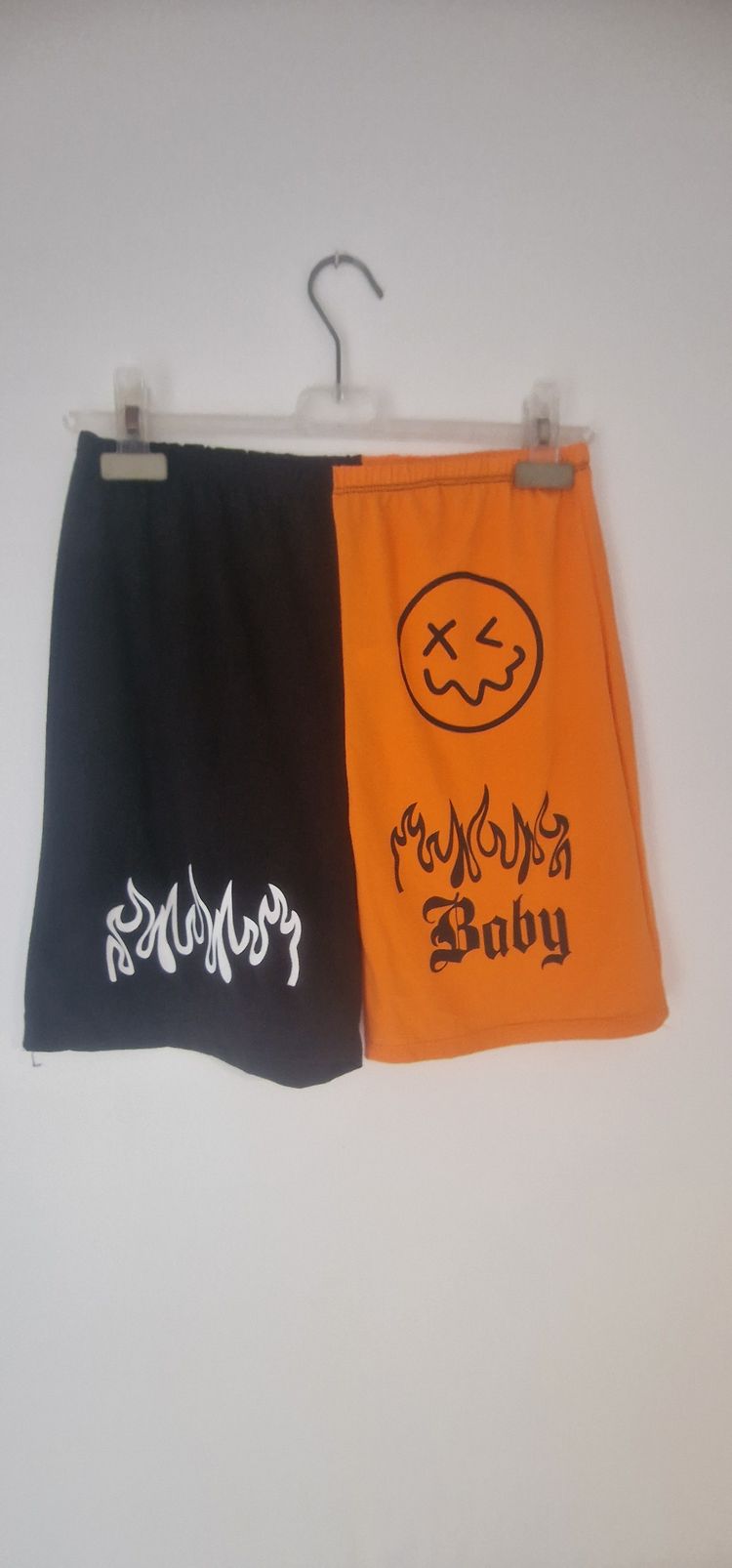 Black And Orange Shorts