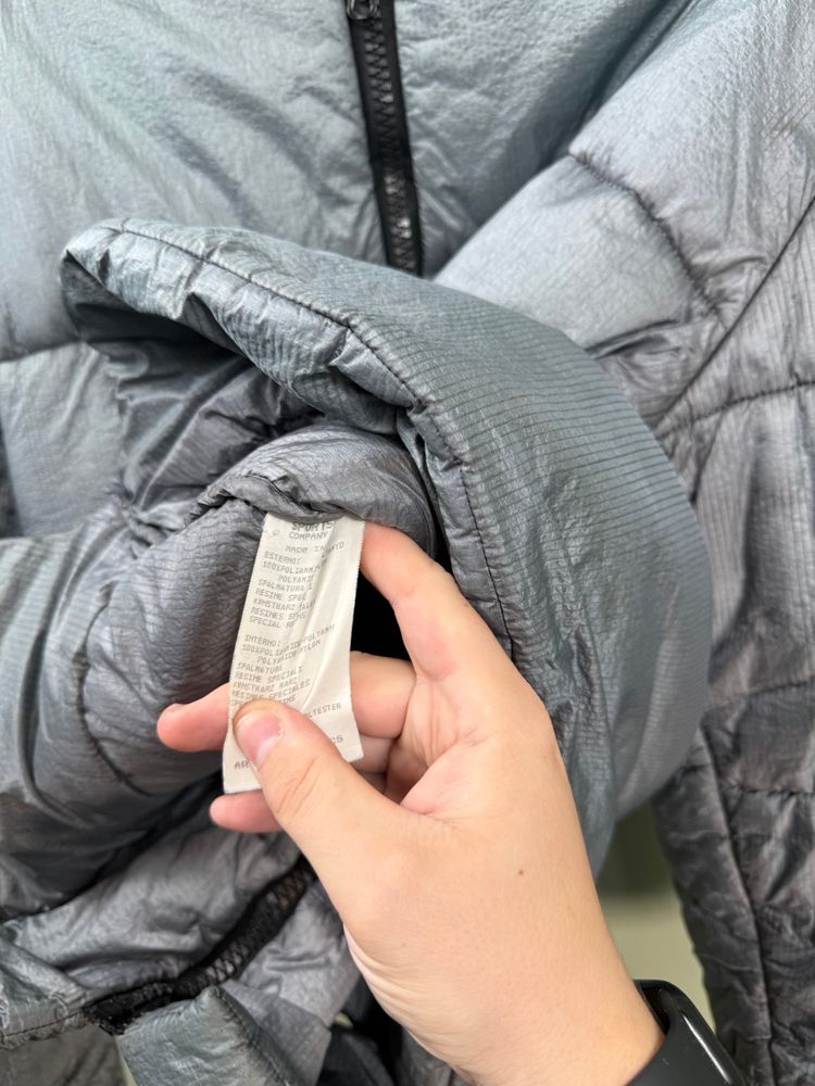 Stone Island Grey Vintage Nylon Ripstop Down Jacket 6