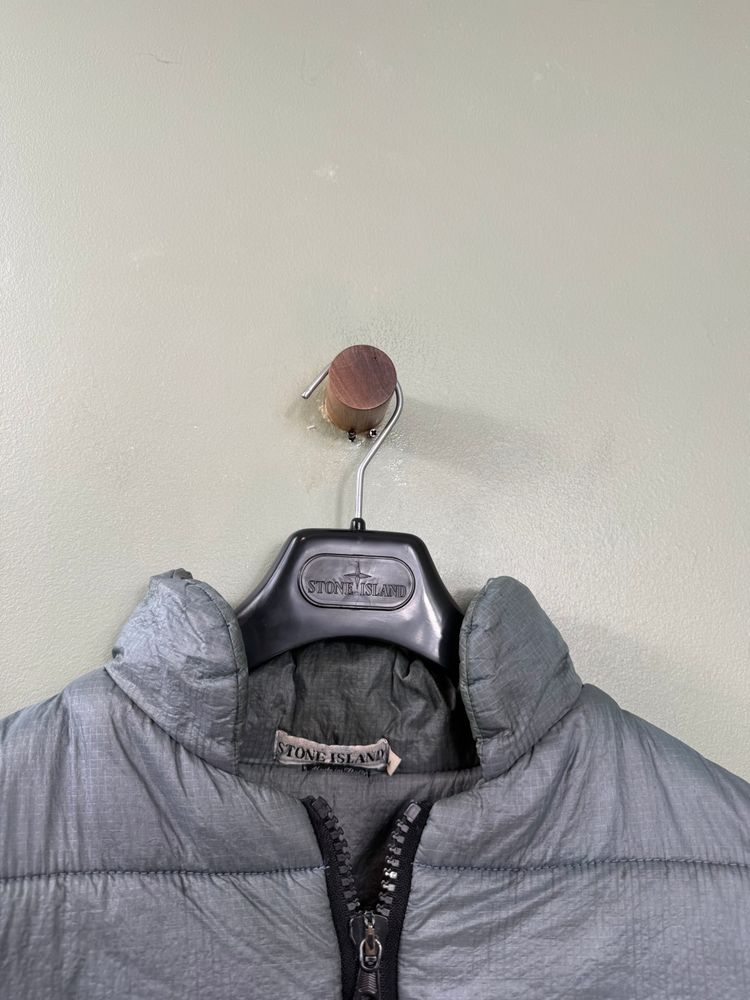 Stone Island Grey Vintage Nylon Ripstop Down Jacket 2