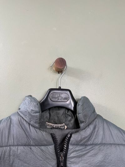 Stone Island Grey Vintage Nylon Ripstop Down Jacket 2