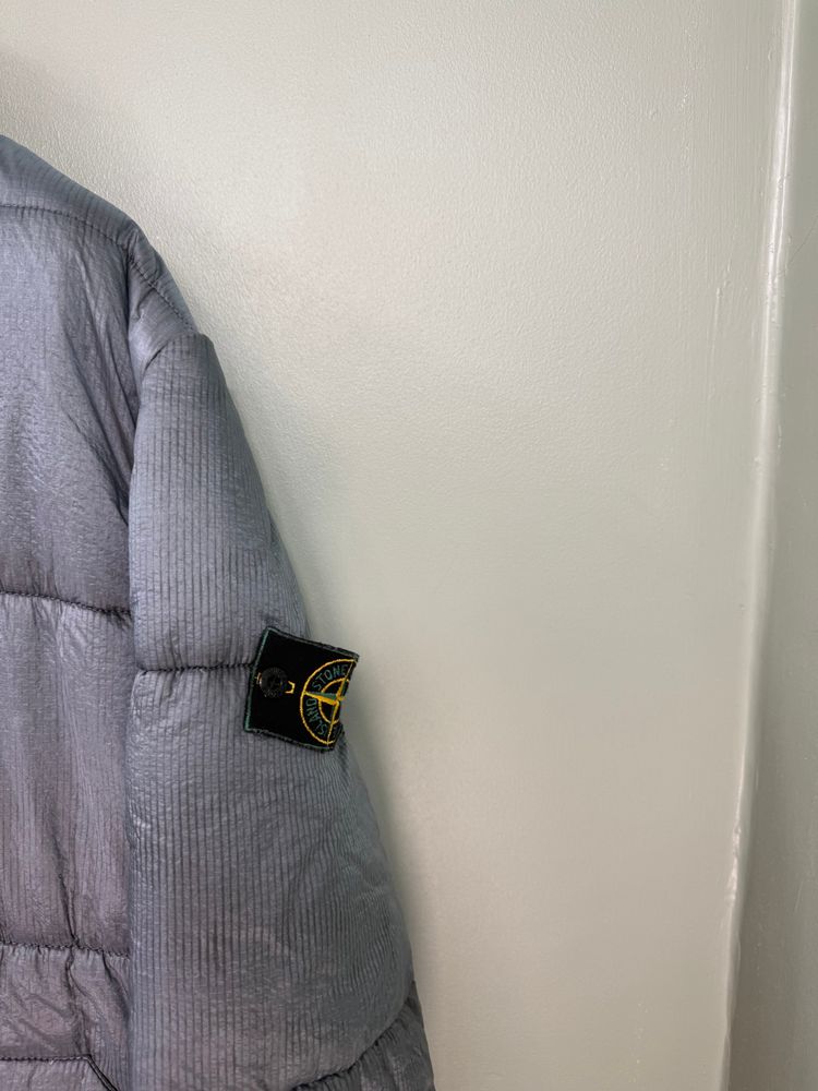 Stone Island Grey Vintage Nylon Ripstop Down Jacket 5