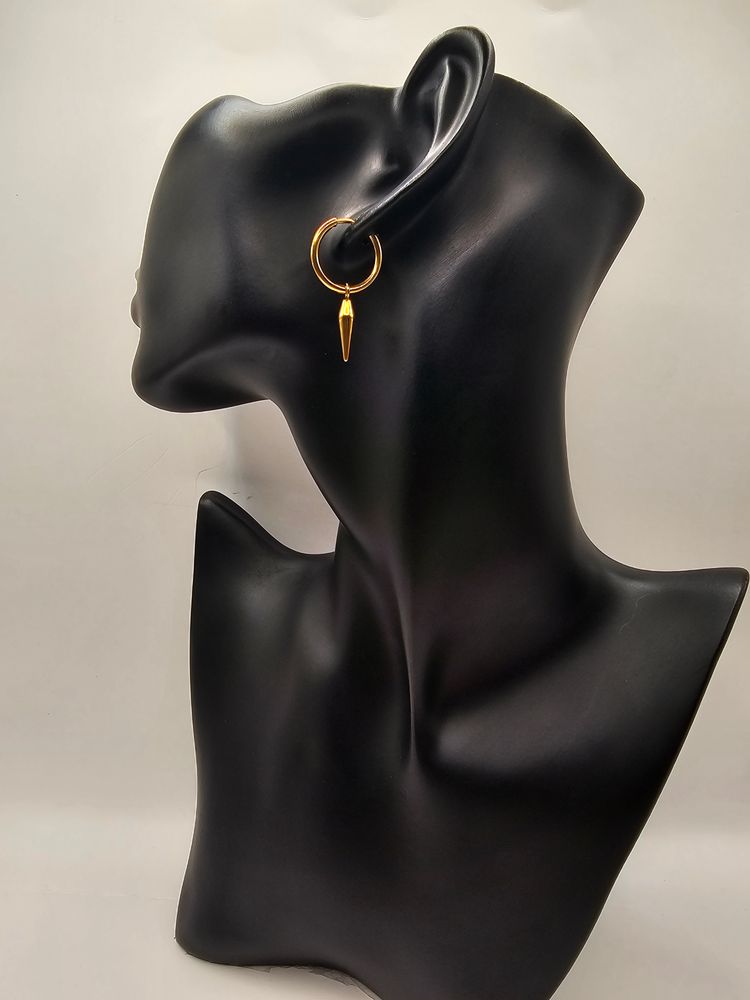 Other Gold Hoop Earrings With Spike Charm Stainless Steel  product image