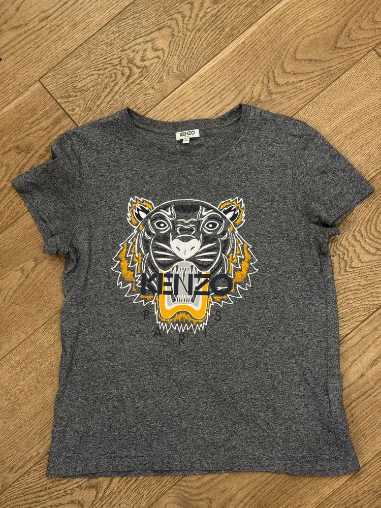 Kenzo Grey Tiger Print T-Shirt
