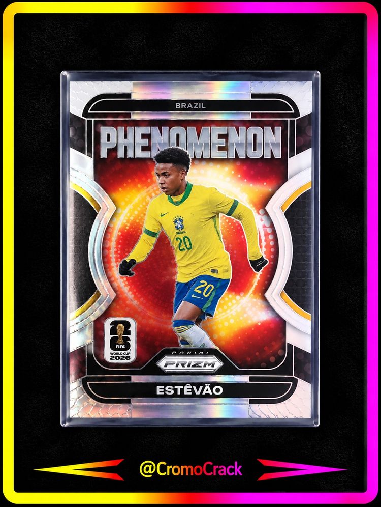 Immagine di Estévão Silver Prizm Phenomenon Panini Prizm Fifa World Cup 2026 1