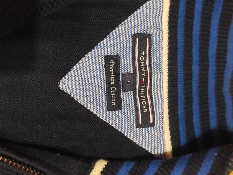 Tommy Hilfiger Men'S Navy Blue Quarter-Zip Sweater image 7